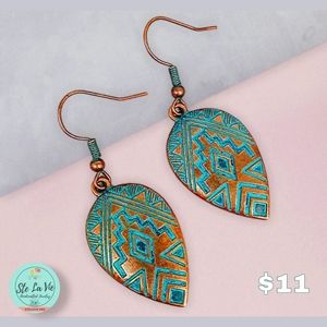 Tibetan aztec earrings set